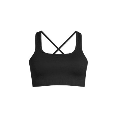 Top CASALL Scallop Seamless Bralette czarny