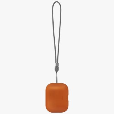 5. Etui UNIQ Lino Silicone na AirPods Pro 3 - pomarańczowe
