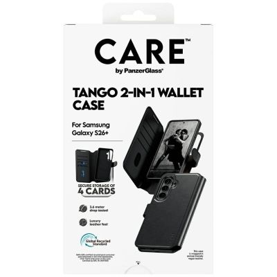 7. Etui CARE by PanzerGlass Tango 2w1 Wallet na Samsung Galaxy S26+ - czarne