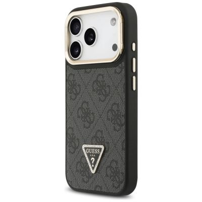 2. Etui Guess 4G PU Triangle Logo & Stand Camera Magsafe na iPhone 17 Pro - czarne