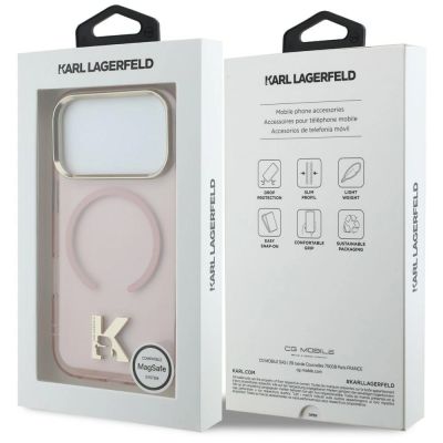 8. Etui Karl Lagerfeld IML K Head na iPhone 18 Pro Max / 17 Pro Max - różowe
