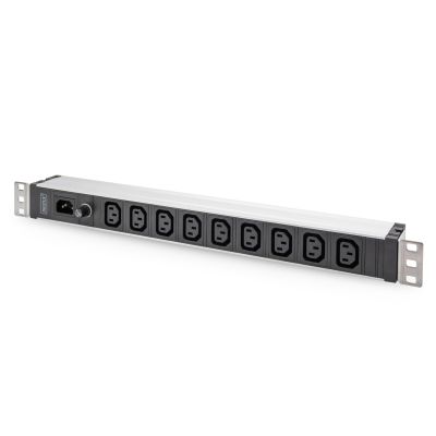 6. Digitus Listwa zasilająca z profilem aluminiowym, 9 gniazd, wejście IEC C14