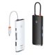12. Baseus Lite Series wielofunkcyjny HUB USB Typ C - 2 x USB 3.0 / USB Typ C PD / HDMI 1,4 / SD/TF czarny (WKQX050101)