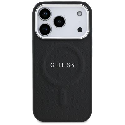 3. Etui Guess Classic Logo MagSafe na iPhone 17 Pro - czarne