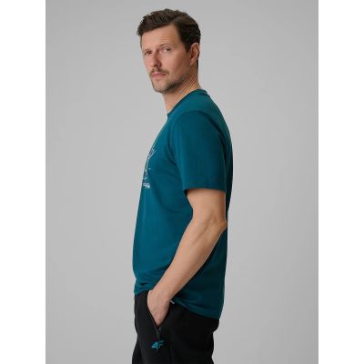 6. T-shirt regular z nadrukiem męski 4F 4FRSS26TTSHM3989-10S