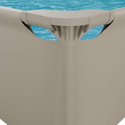 11. VIRTUFIT PROSTOKĄTNY BASEN 260 x 180 CM Z POMPĄ FILTRUJĄCĄ BEŻOWY