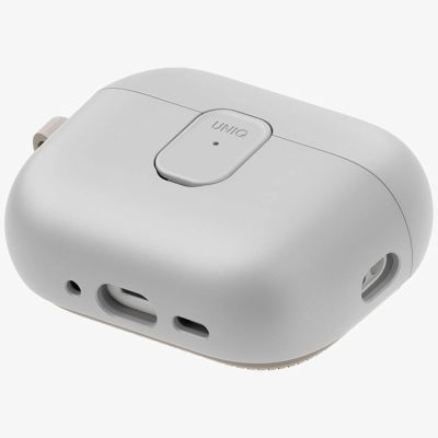 4. Etui UNIQ Clyde na AirPods Pro 3 gen - szaro-beżowy