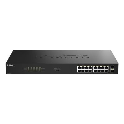 D-Link DGS-1018P Nie zarządzany Gigabit Ethernet (10/100/1000) Obsługa PoE Czarny
