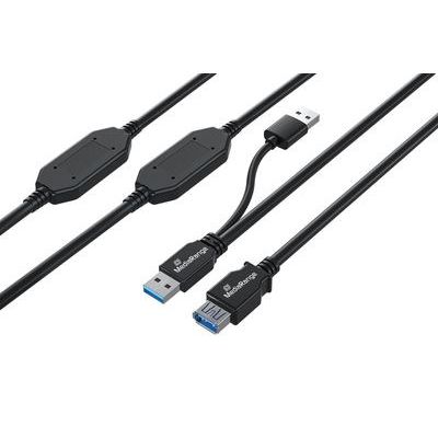 3. MediaRange MRCS244 kabel USB USB 3.2 Gen 1 (3.1 Gen 1) 15 m 2 x USB A USB A 5 Gbit/s Czarny