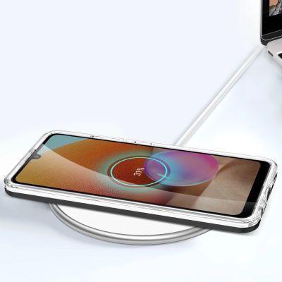 7. Clear 3in1 etui do Samsung Galaxy A72 4G żelowy pokrowiec z ramką czarny
