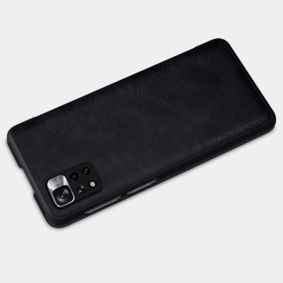 18. Nillkin Qin Case etui do Xiaomi Redmi Note 11 Pro+ (China) / Redmi Note 11 Pro (China) / Mi11i HyperCharge osłona na aparat kabura pokrowiec obudowa z klapką brązowy