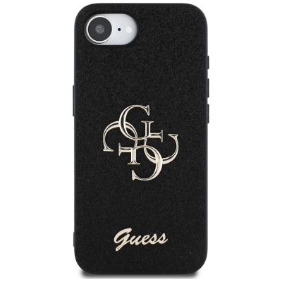 3. Etui Guess Fixed Glitter Big 4G na iPhone 16e - czarne