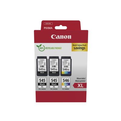 Canon 8286B013 nabój z tuszem 3 szt. Oryginalny Wysoka (XL) wydajność Czarny, Cyjan, Purpurowy, Żółty