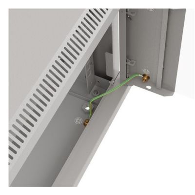 14. LANBERG SZAFA INSTALACYJNA RACK WISZĄCA 19" 4U 540X350 SZARA DRZWI PRZESZKLONE (FLAT PACK)