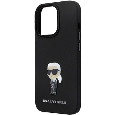 6. Etui Karl Lagerfeld Silicone Ikonik Metal Pin na iPhone 14 Pro - czarne