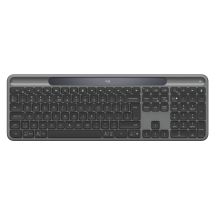 Logitech Signature Slim Solar+ K980 klawiatura Uniwersalne RF Wireless + Bluetooth QWERTY UK międzynarodowy Grafitowy