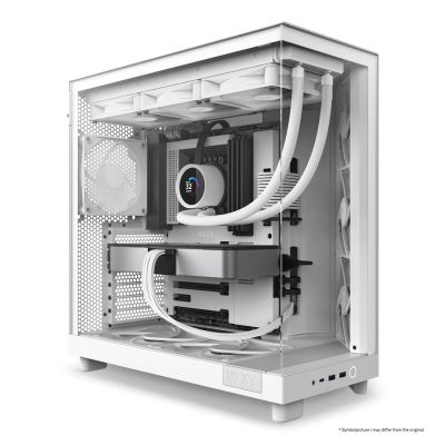 2. NZXT OBUDOWA KOMPUTEROWA NZXT OBUDOWA H6 FLOW MIDI TOWER Z OKNEM BIAŁA
