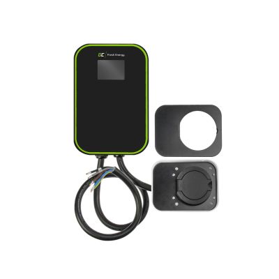Green Cell EV15RFID stacja ładowania pojazdów elektrycznych Czarny Aluminium Ściana 3 Wbudowany wyświetlacz LCD
