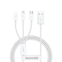 Kabel Baseus Superior Series USB-A - USB-C / Lightning / micro USB 3.5A 1m - biały