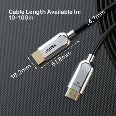 16. UNITEK KABEL HDMI OPTYCZNY 2.0 AOC 4K 60HZ 20M