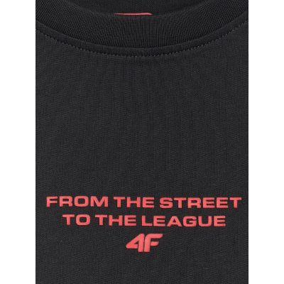 7. T-shirt loose z nadrukiem chłopięcy 4F 4FJRSS26TTSHM3835-20S