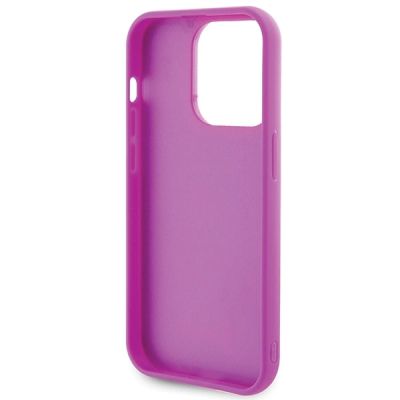 7. Etui Guess Disco Metal Script na iPhone 15 Pro - różowe