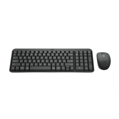 Logitech MK250 klawiatura RF Wireless + Bluetooth Amerykański międzynarodowy Grafitowy