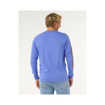 3. Koszulka męska RIP CURL Fade Out Icon L/S Tee niebieska