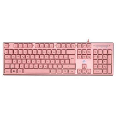 7. Deltaco Gaming GAM-021-RGB-P-DE klawiatura USB QWERTZ Niemiecki Różowy