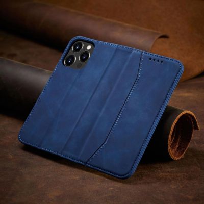 14. Magnet Fancy Case etui do iPhone 13 Pro pokrowiec portfel na karty kartę podstawka niebieski