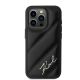 3. Etui Karl Lagerfeld Diagonal Quilted Script na iPhone 15 Pro Max - czarne