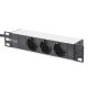 41. Zestaw sieciowy 10 cali: szafa wisząca 9U, półka, listwa zasilająca, 8-port switch, panel kat.6, czarny