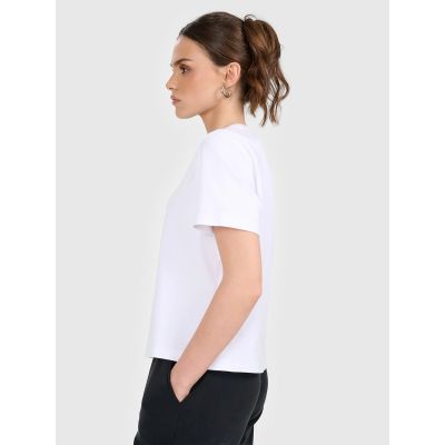 3. T-shirt regular gładki damski 4F 4FRAW25TTSHF3625-10S