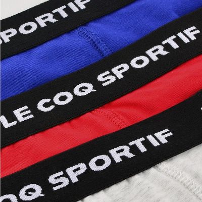 6. Le Coq Sportif bokserki majtki męskie 3PAK czerwone szare granatowe