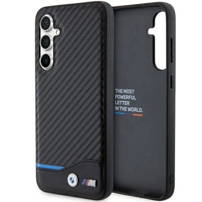 8. Etui BMW Leather Carbon na Samsung Galaxy S23 FE - czarne