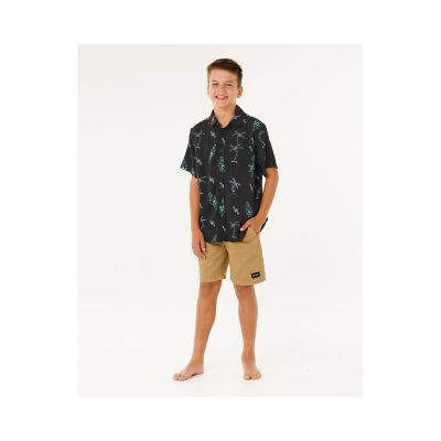 4. Koszula chłopięca RIP CURL Eternal Shred Ss Shirt-Boy czarna
