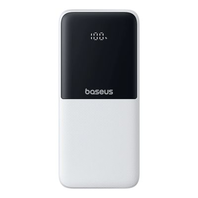 2. Powerbank Baseus Lipow 10000mAh 22,5W z dwoma wbudowanymi kablami (z kablem Baseus Simple USB-A - USB-C 3A 20cm) - biały