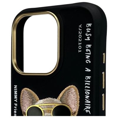 3. Etui Nimmy Glasses Cool Dog na iPhone 16 Pro  - czarne