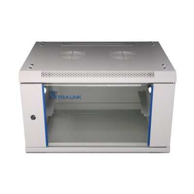 5. Extralink Szafa rack 6U 600x450 Szara montowana na ścianie