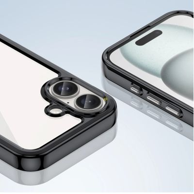 6. Etui Outer Space Case z żelową ramką do iPhone 16 - czarne