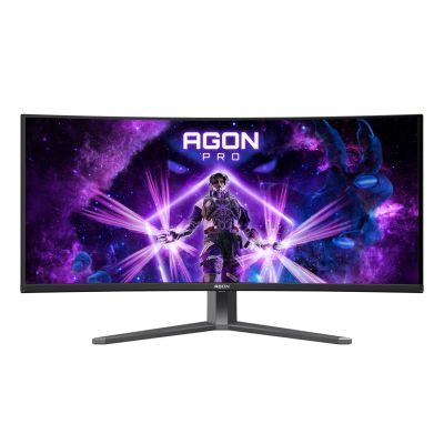 25. AOC AGON PRO AG346UCD monitor komputerowy 86,4 cm (34") 3440 x 1440 px Wide Quad HD QD-OLED Czarny, Szary
