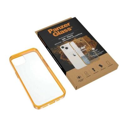 5. Etui PanzerGlass ClearCase antybakteryjne z certyfikatem Military Grade na iPhone 13 / 14 / 15 - przezroczysto-żółte