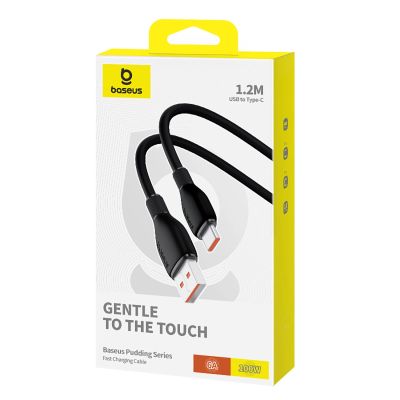 10. Kabel Baseus Pudding 100W USB-A - USB-C 1,2m - czarny