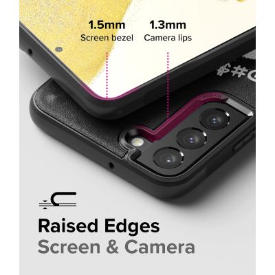 2. Ringke Onyx Design wytrzymałe etui pokrowiec Samsung Galaxy S22+ (S22 Plus) czarny (X) ()