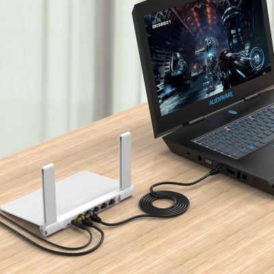 6. Kabel sieciowy Ethernet Orico PUG-C7 CAT7 10Gbps RJ45 internetowy LAN okrągły 30 m - czarny