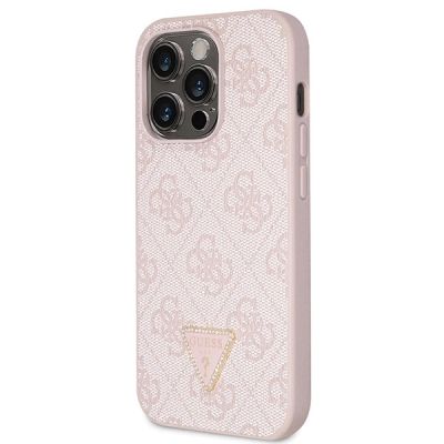 2. Etui Guess Crossbody 4G Metal Logo na iPhone 14 Pro - różowe