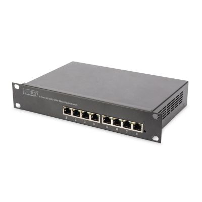 7. Digitus Przełącznik Gigabit Ethernet 10", 8-portowy, niezarządzalny