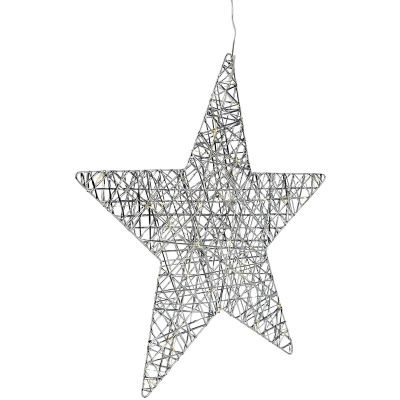 2. GWIAZDA DEKORACYJNA 40LED SILVER 50CM LUCA