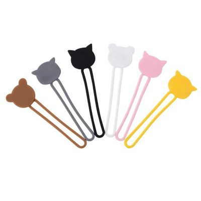 5. Silikonowy zwijacz kabla - brązowy