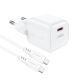 4. Ładowarka sieciowa Acefast A73 Mini PD 20W GaN + kabel USB-C - biała